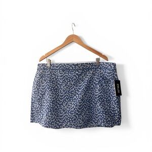 RLX Ralph Lauren Navy Mini Skirt with White Ditsy Print